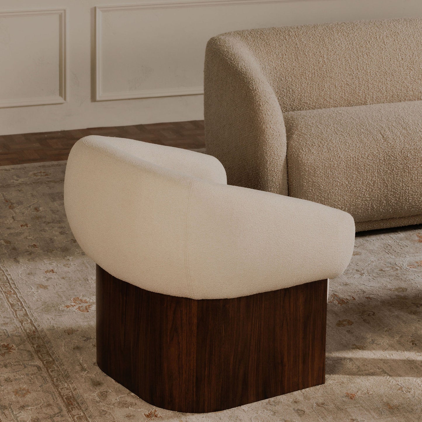 Otto Flecked Cream Accent Chair - Ornate Home