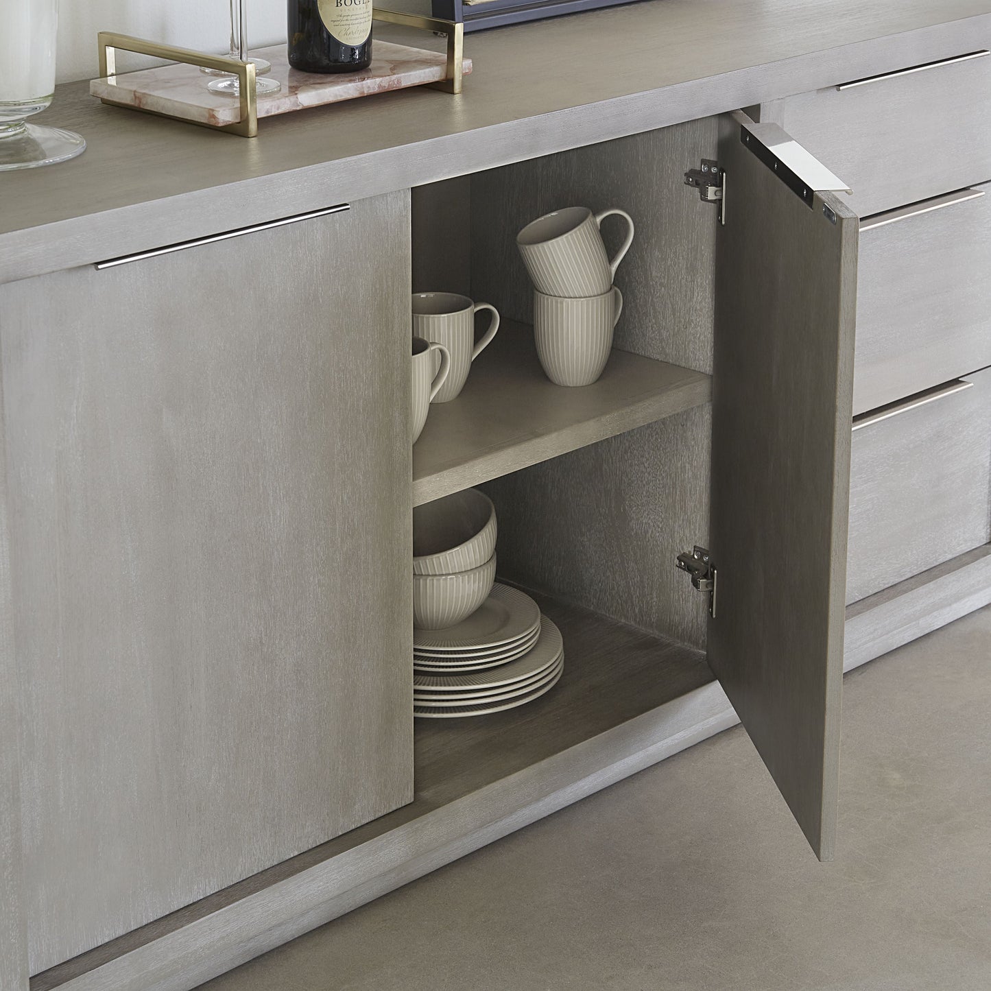 Oxford Three-Drawer Sideboard in Mineral - Ornate Home