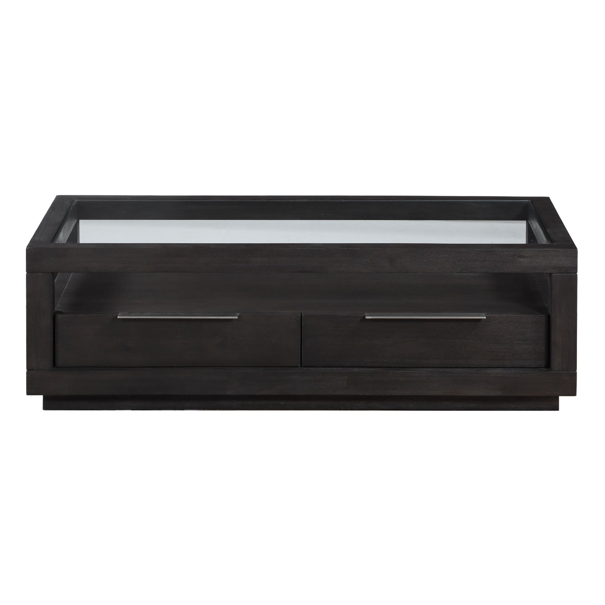 Oxford Two Drawer Rectangular Coffee Table in Basalt Grey - Ornate Home
