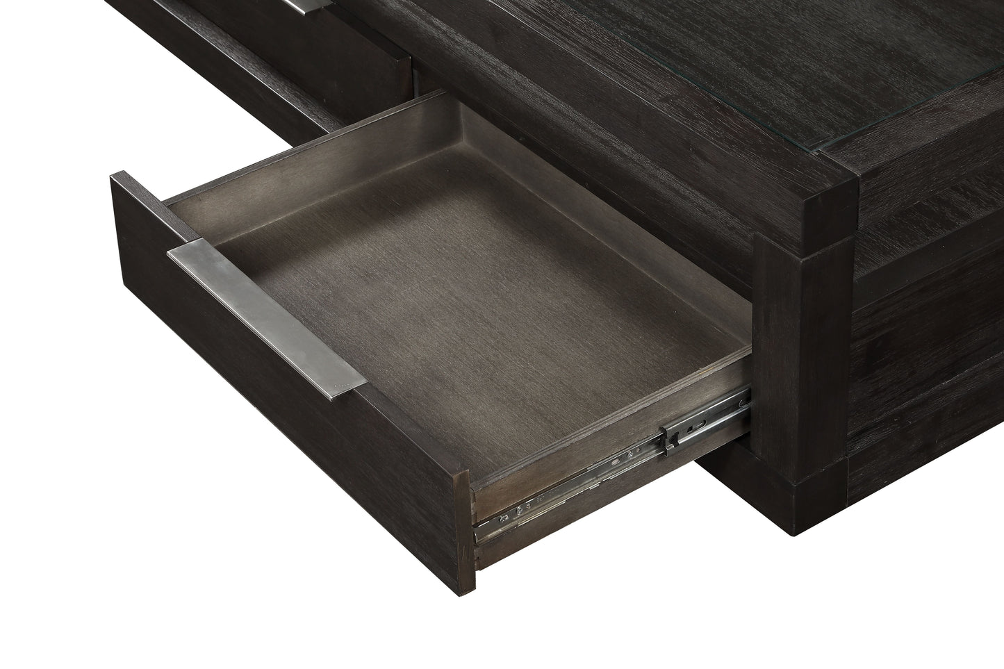 Oxford Two Drawer Rectangular Coffee Table in Basalt Grey - Ornate Home