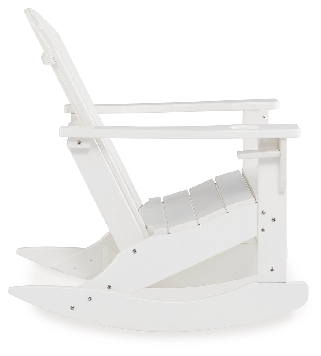 Sundown Treasure White Outdoor Rocking Chair