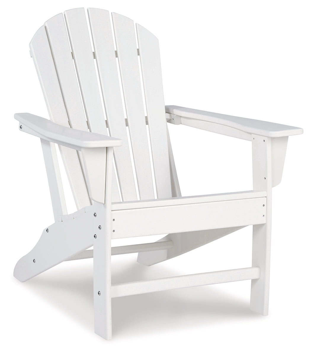 Sundown Treasure White Adirondack Chair with End Table