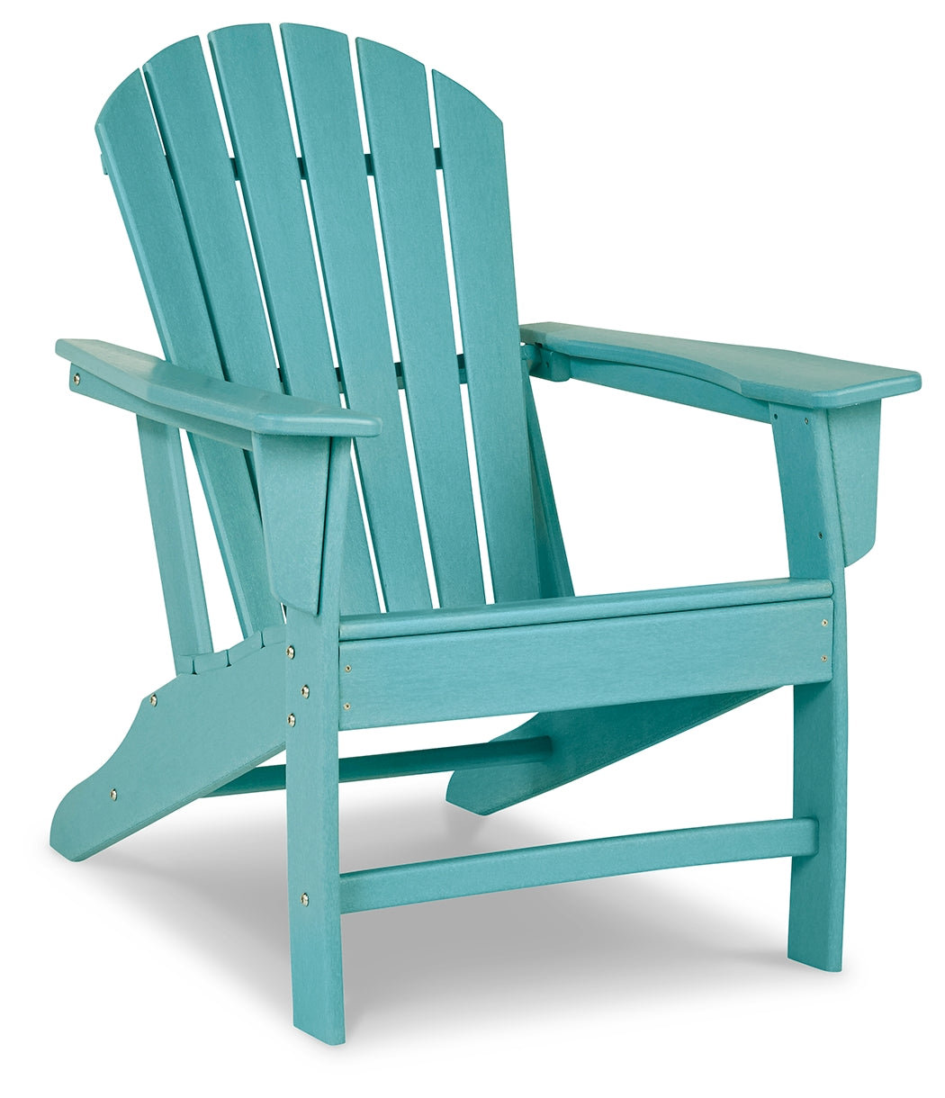 Sundown Treasure Turquoise Adirondack Chair with End Table