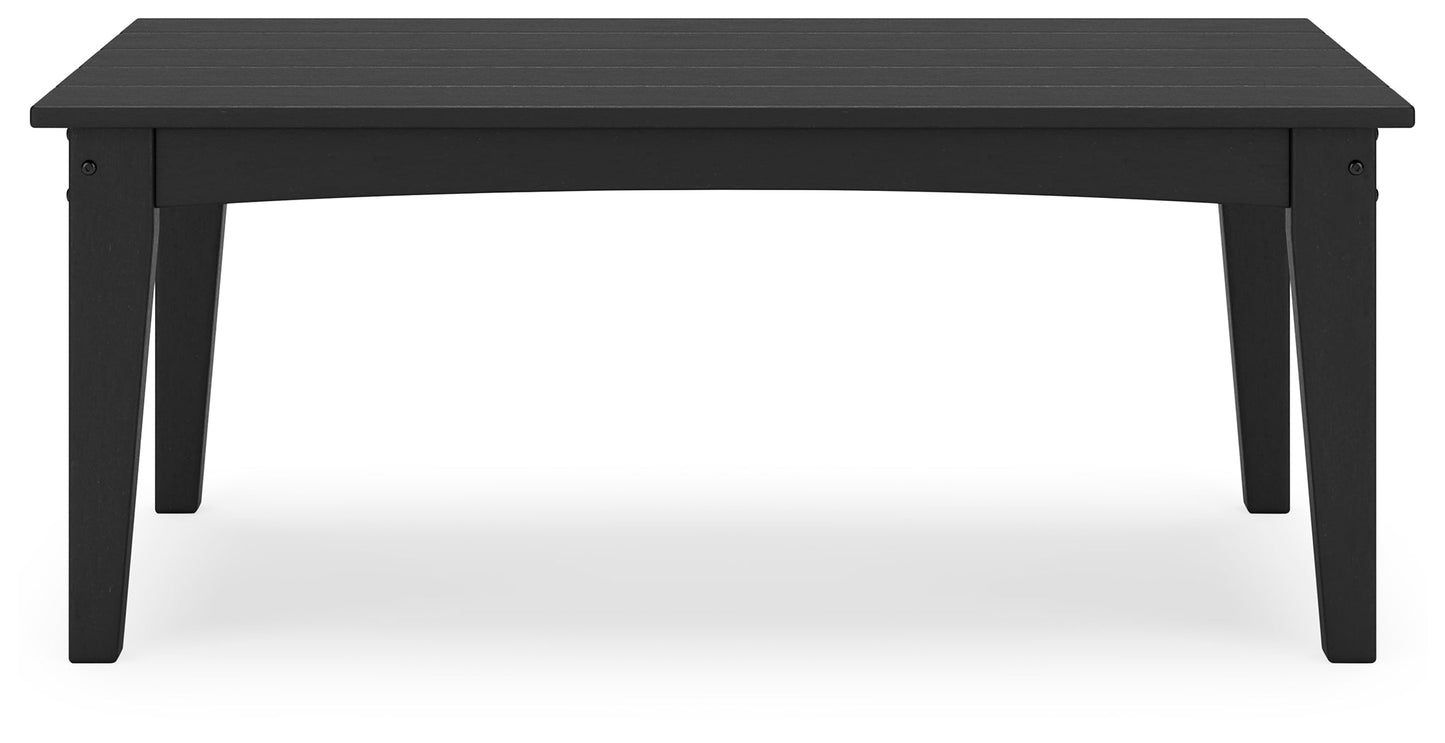Hyland wave Black Outdoor Coffee Table