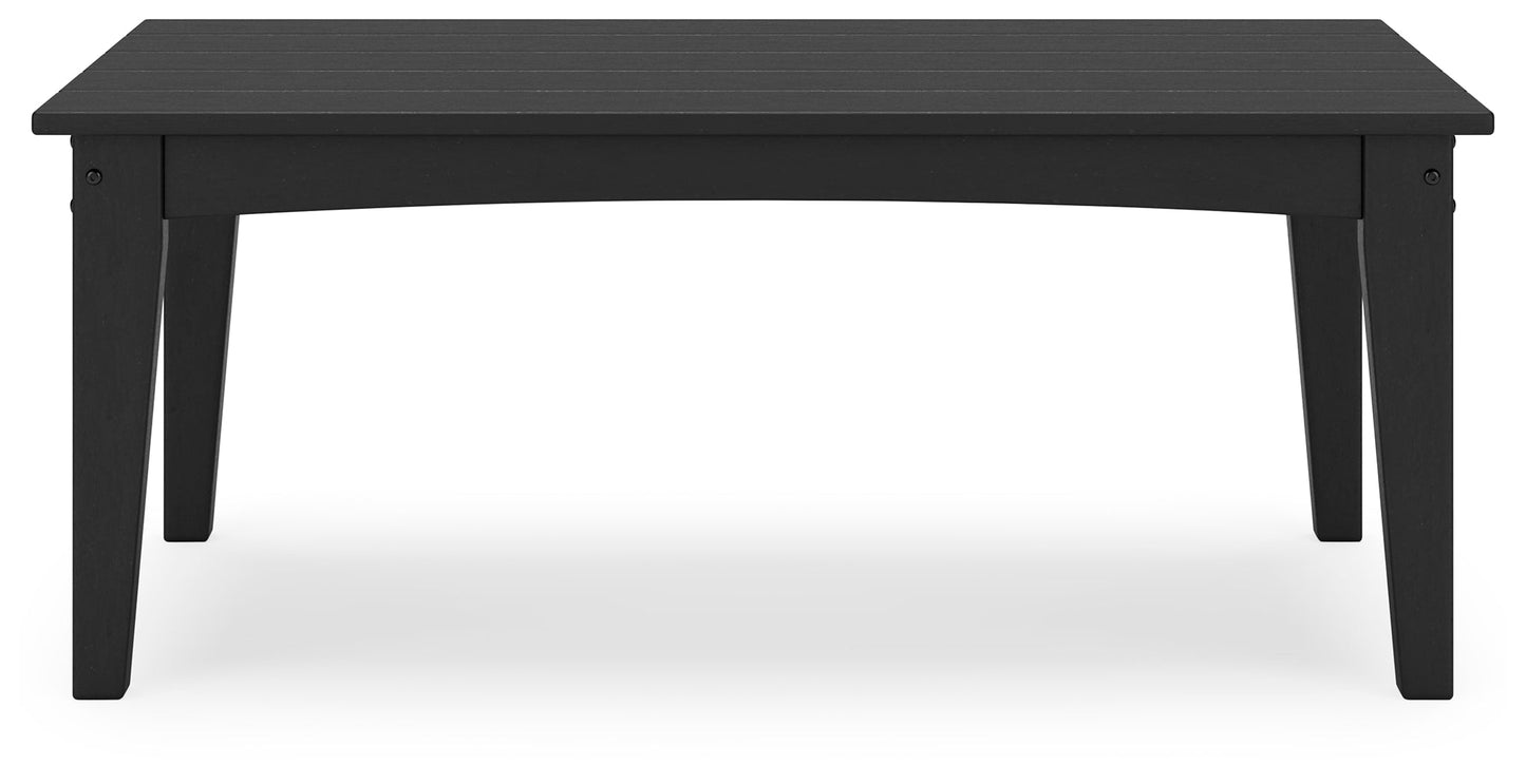 Hyland wave Black Outdoor Coffee Table