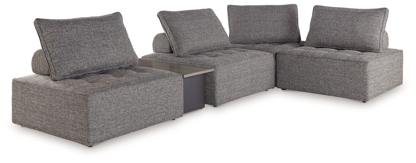 Bree Zee Brown 5-Piece Outdoor Sectional