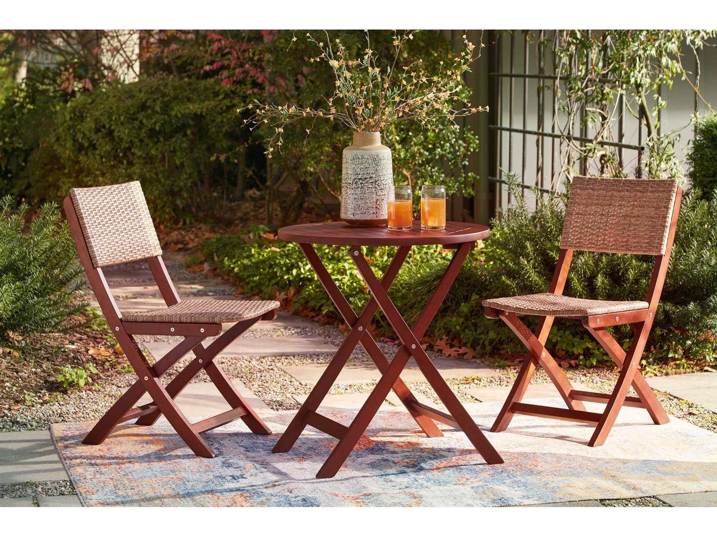 Safari Peak Brown 3pc Outdoor Conversation Set