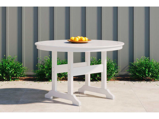 Crescent Luxe White Outdoor Dining Table