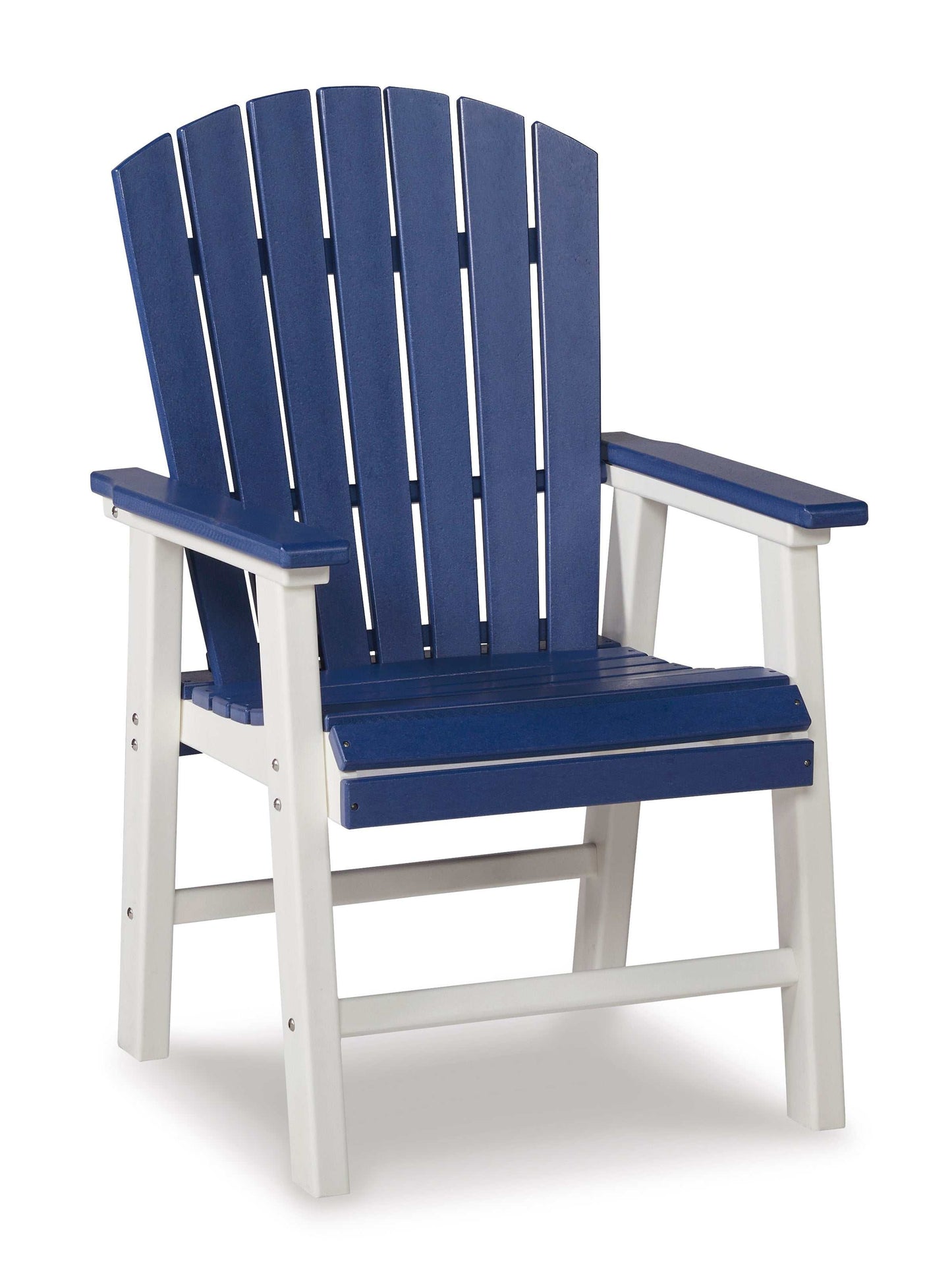 Toretto Blue & White Outdoor Dining Arm Chair (Set of 2)