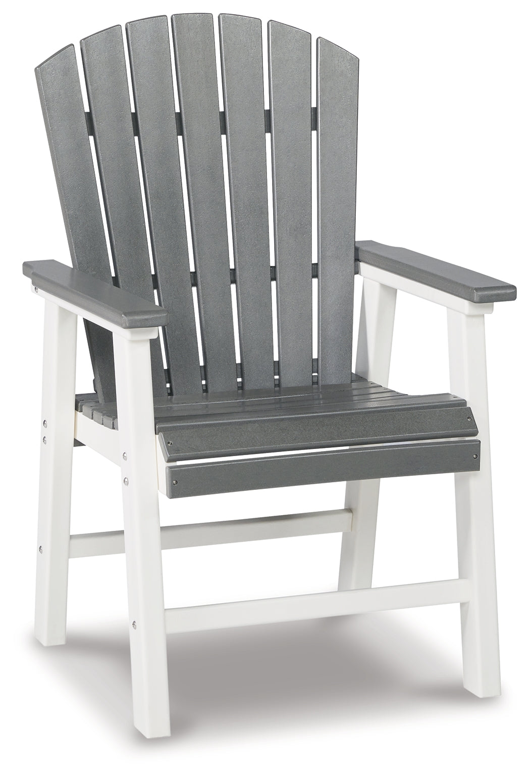 Transville Gray/White Outdoor Dining Arm Chair (Set of 2)