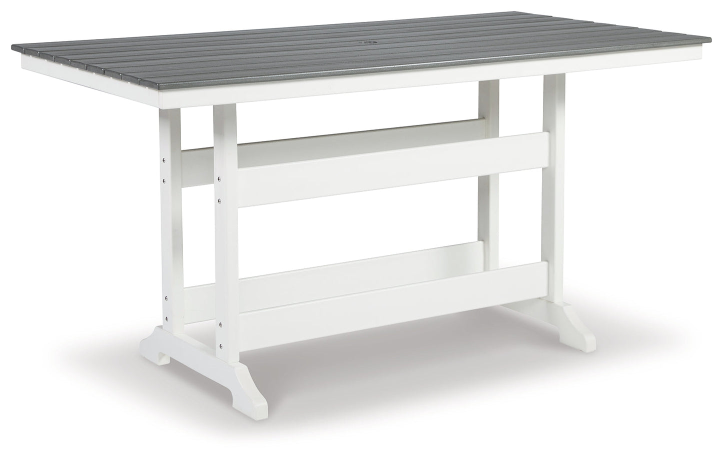 Transville Gray/White Outdoor Counter Height Dining Table