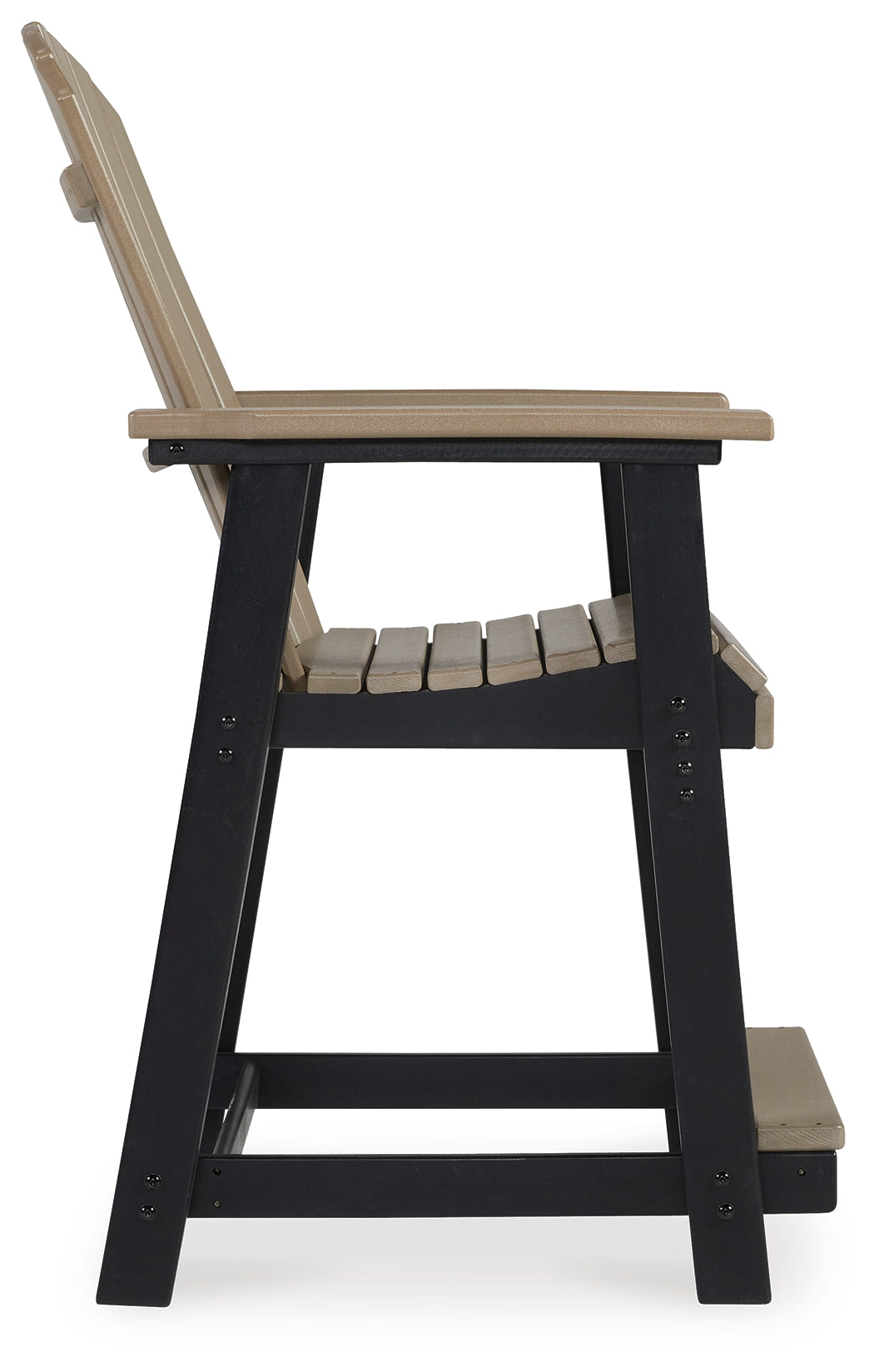 Fairen Trail Black/Driftwood Outdoor Counter Height Bar Stool (Set of 2)