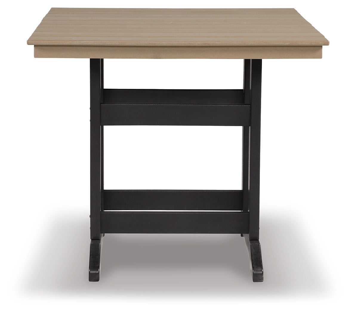Fairen Trail Black/Driftwood Outdoor Counter Height Dining Table