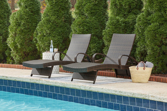 Kantana Brown Chaise Lounge (Set of 2)
