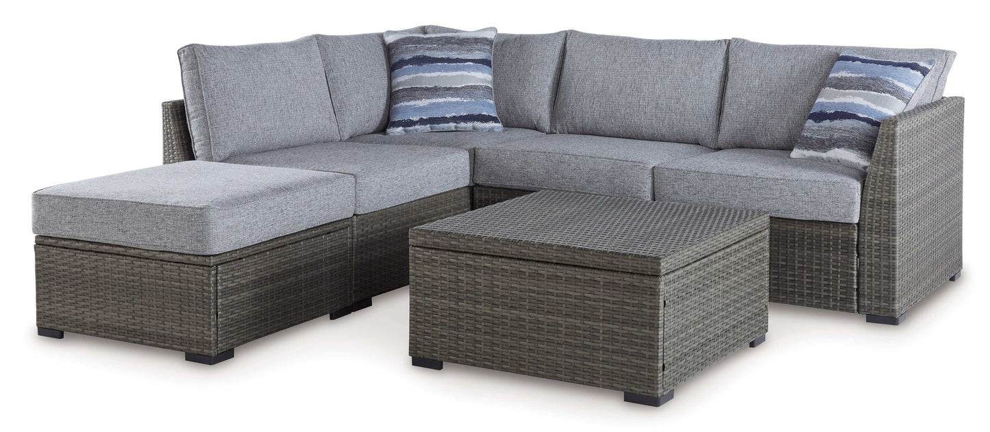 Petal Road Gray Outdoor Sectional Seating Group (Set of 4)