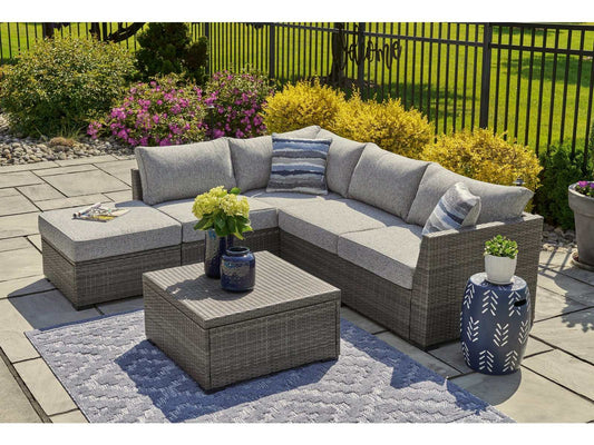 Petal Road Gray Outdoor Sectional Seating Group (Set of 4)