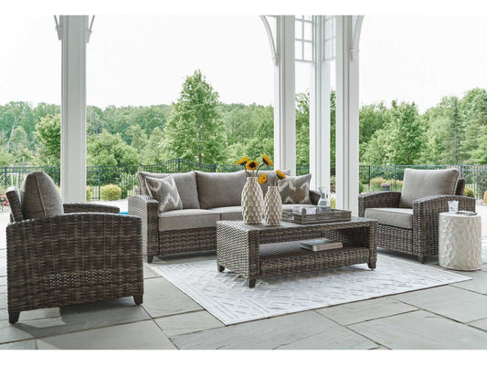 Oasis Court Gray Outdoor Seating Group (Set of 4)