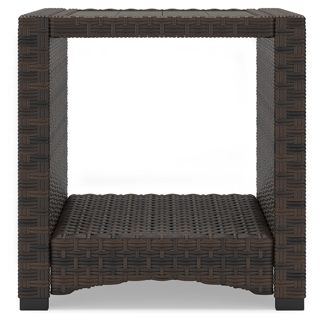 Windglow Brown Outdoor End Table