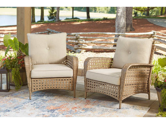 Braylee Driftwood Lounge Chair w/ Cushion (Set of 2)