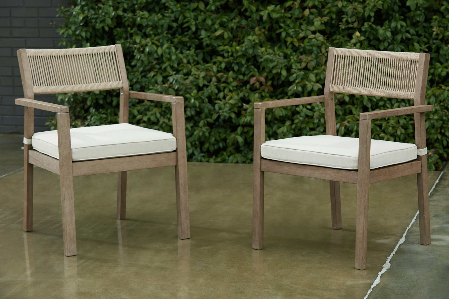 Aria Plains Brown Outdoor Dining Set / 3pc