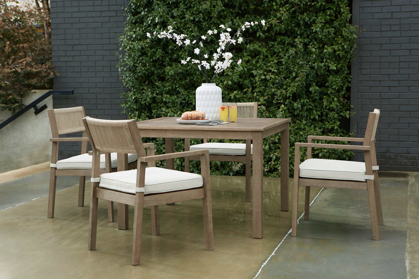 Aria Plains Brown Outdoor Dining Table