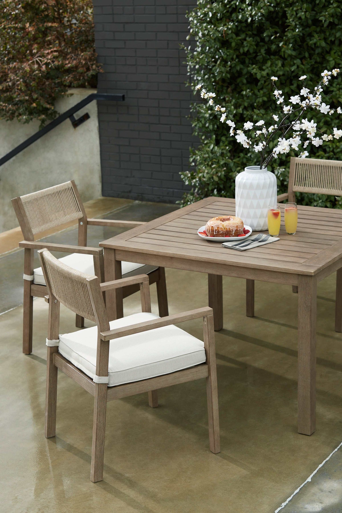 Aria Plains Brown Outdoor Dining Table