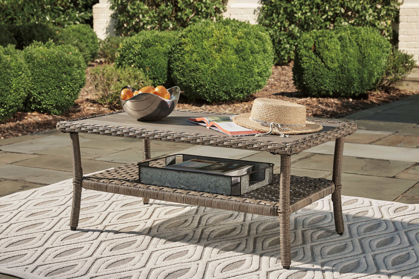 Clear Ridge Light Brown Outdoor Coffee Table