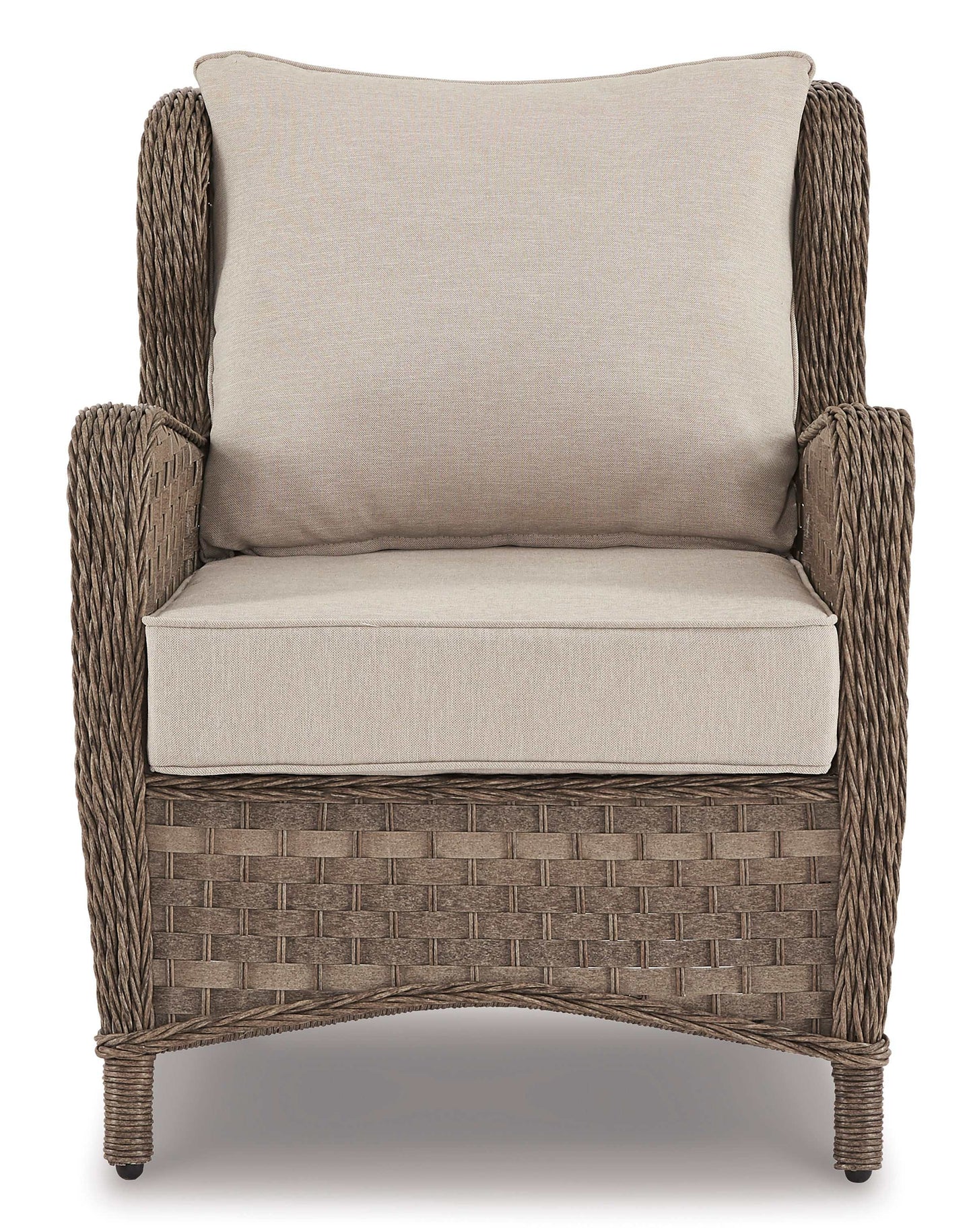 Clear Ridge Light Brown Outdoor Lounge Chair w/ Cushion (Set of 2)