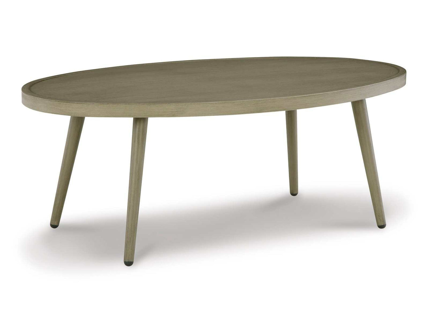 Swiss Valley Beige Oval Outdoor Coffee Table