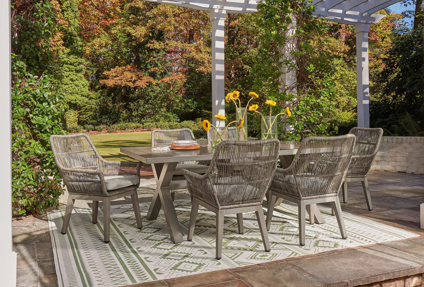 Beach Front Beige Outdoor Dining Table