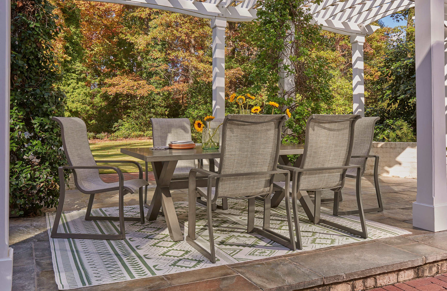 Beach Front Beige Outdoor Dining Table