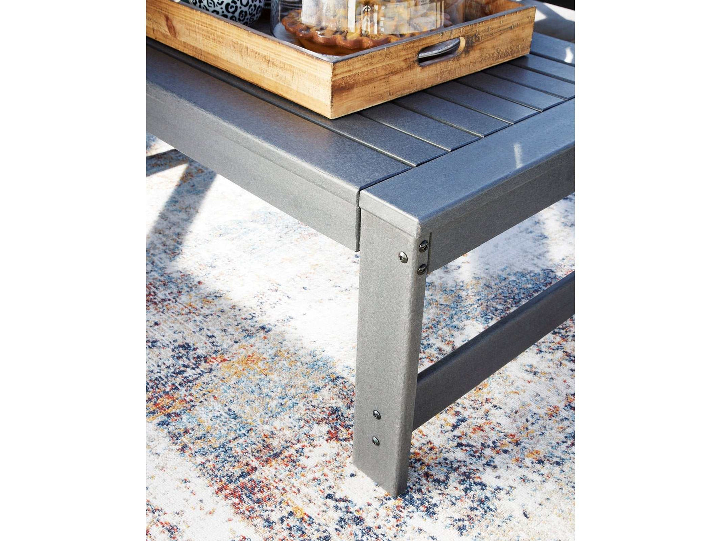 Amora Charcoal Gray Outdoor Coffee Table