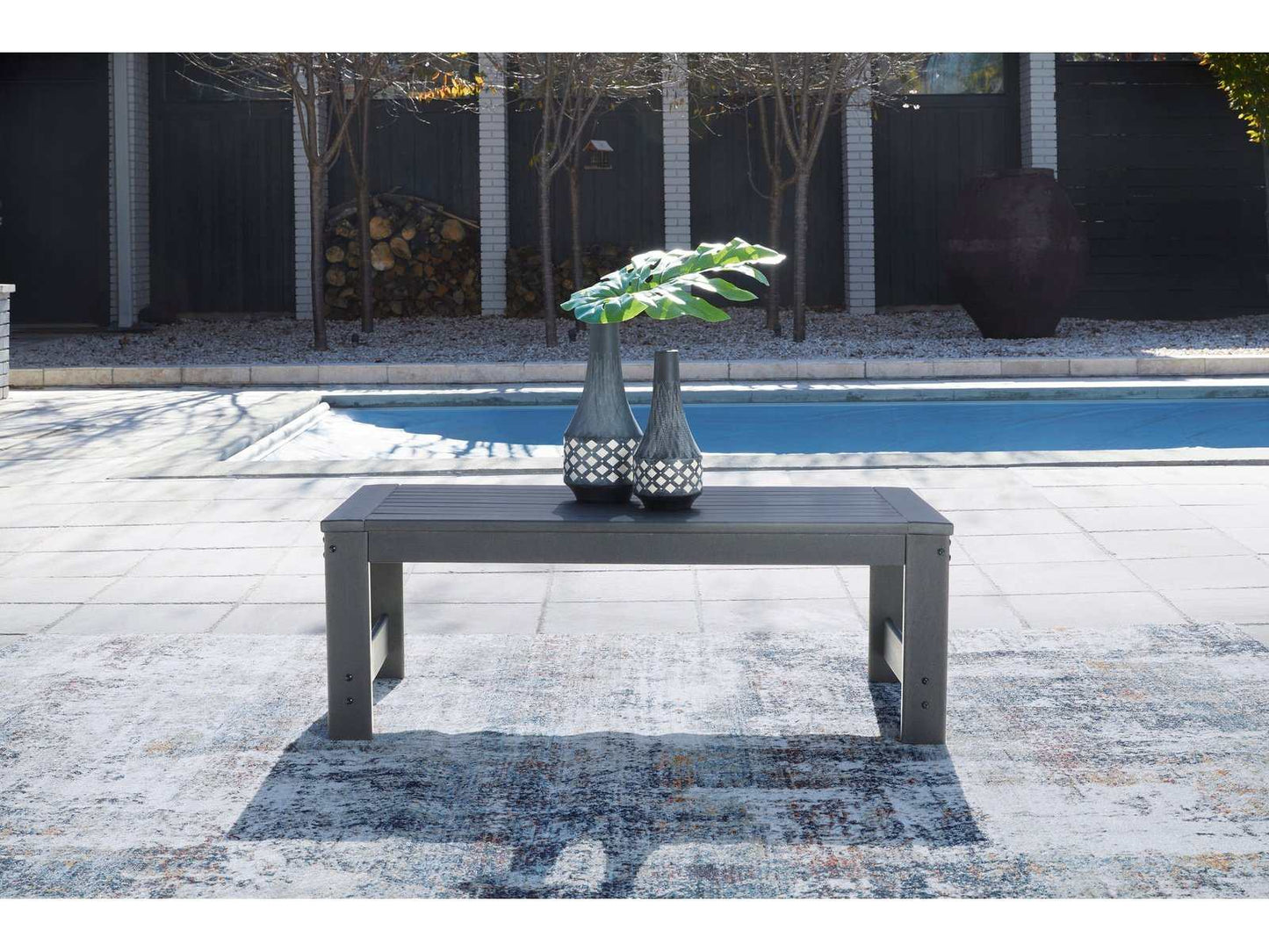 Amora Charcoal Gray Outdoor Coffee Table