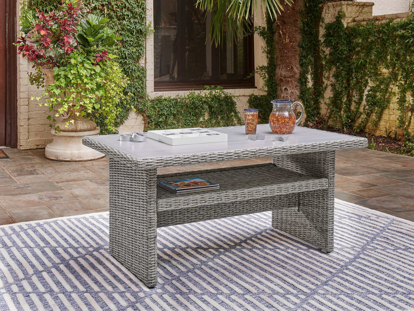 Naples Beach Light Gray Outdoor Multi-use Table