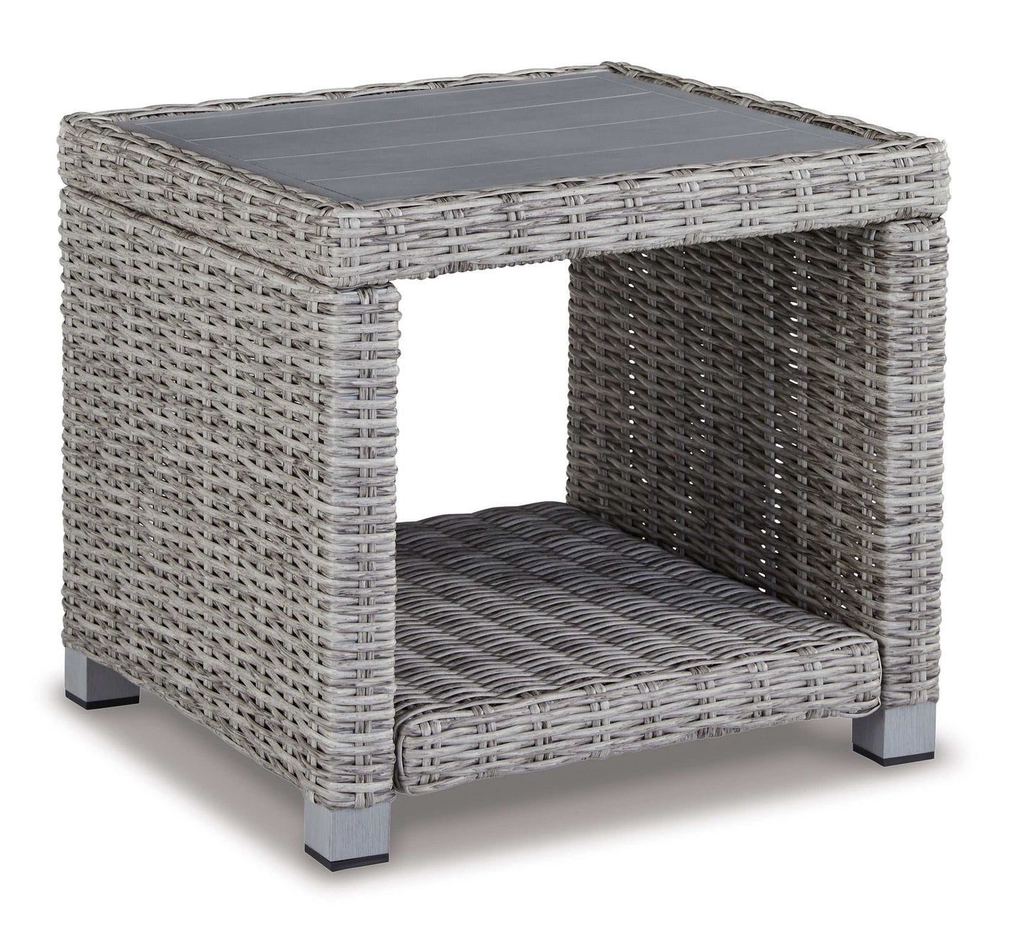 Naples Beach Light Gray Outdoor End Table