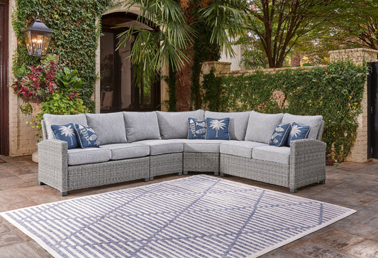 Naples Beach Light Gray 4-Piece Outdoor Sectional