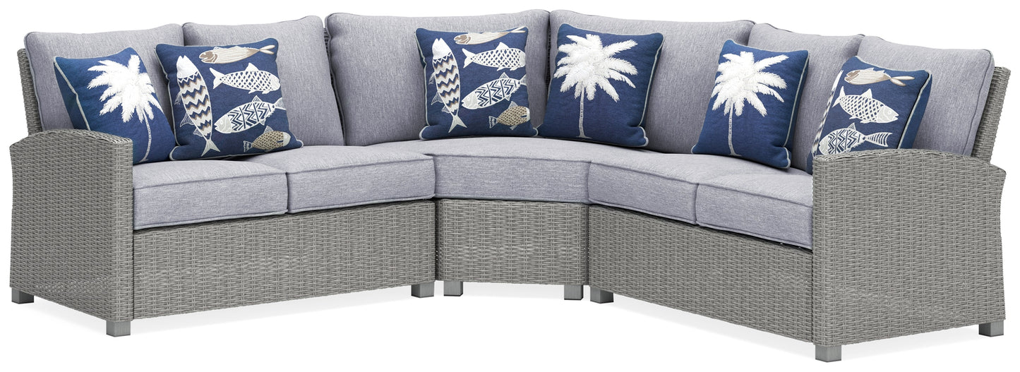 Naples Beach Light Gray 3-Piece Outdoor Sectional