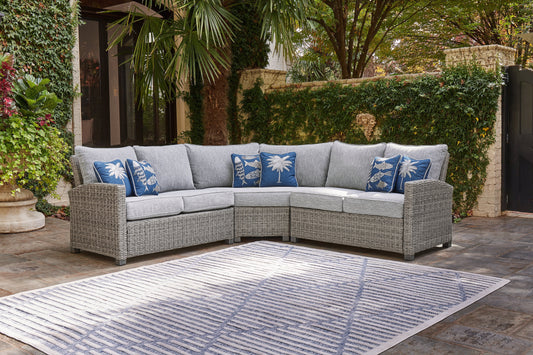 Naples Beach Light Gray 3-Piece Outdoor Sectional