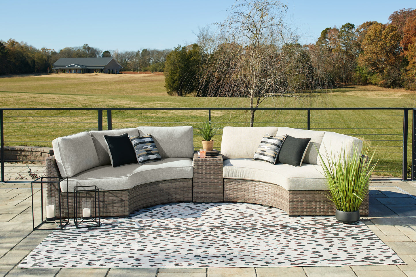 Calworth Beige 3-Piece Outdoor Sectional