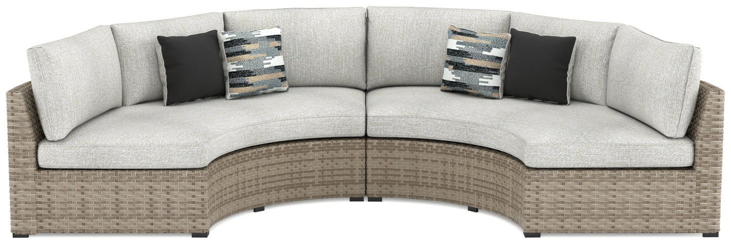 Calworth Beige 2-Piece Outdoor Sectional