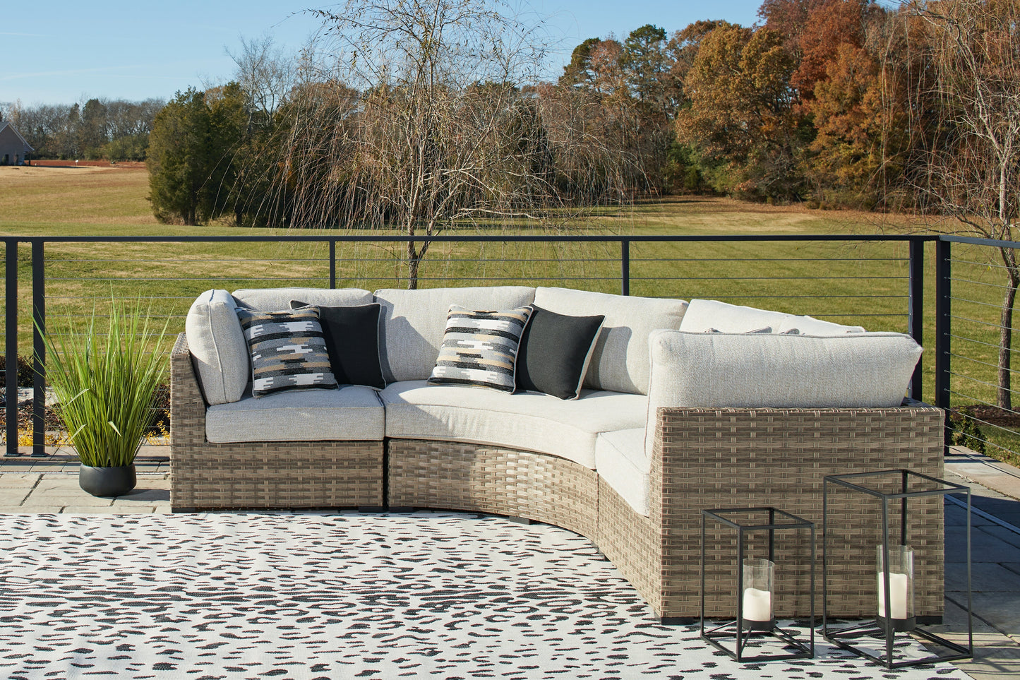 Calworth Beige 3pc Outdoor Sectional