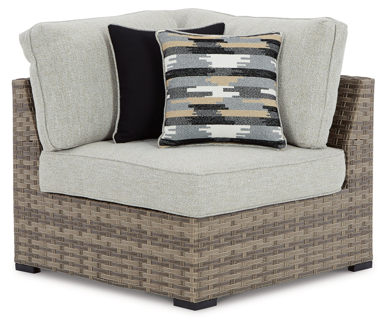 Calworth Beige Outdoor Corner with Cushion (Set of 2)