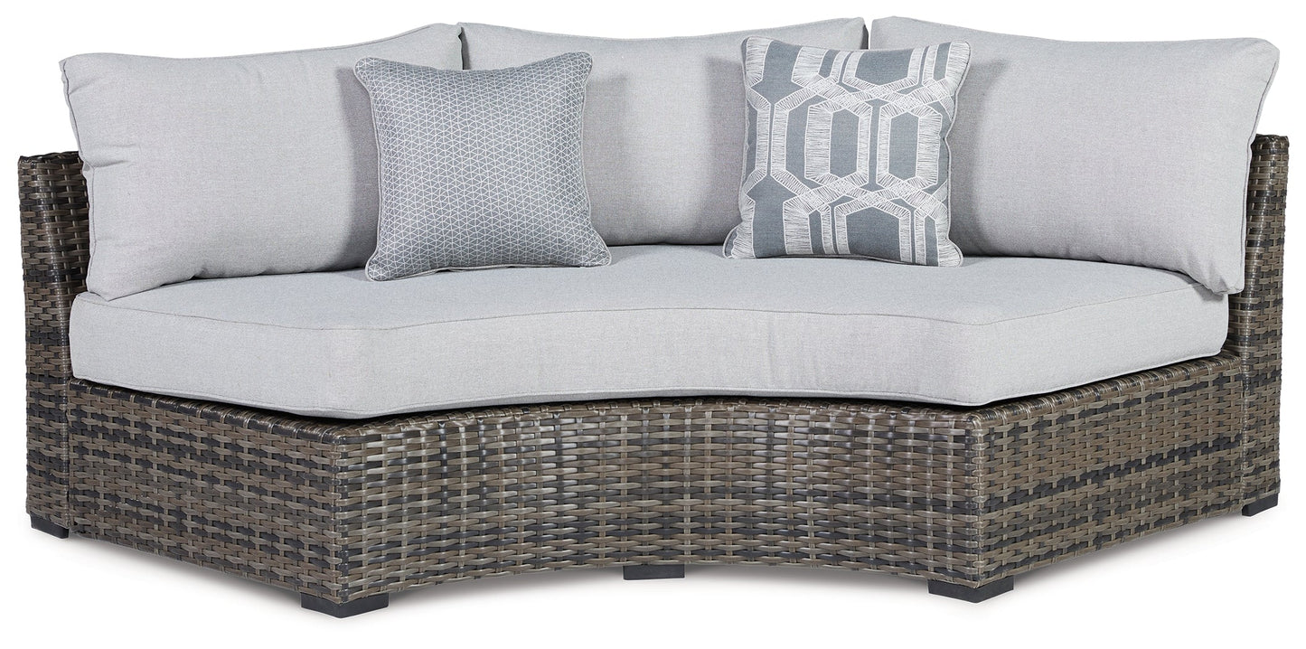 Harbor Court Gray 2-Piece Outdoor Sectional with Ottoman