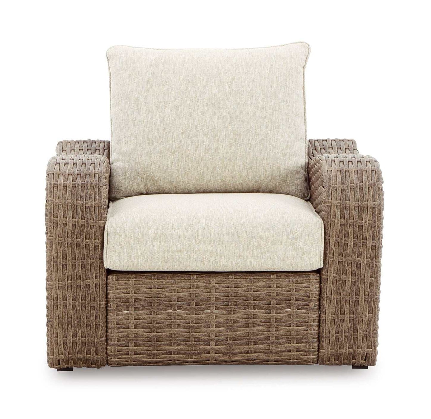 Sandy Bloom Beige Outdoor Lounge Chair