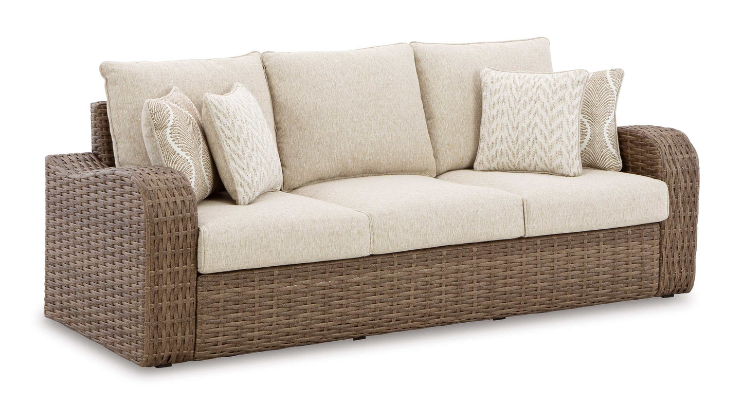 Sandy Bloom Beige Outdoor Sofa