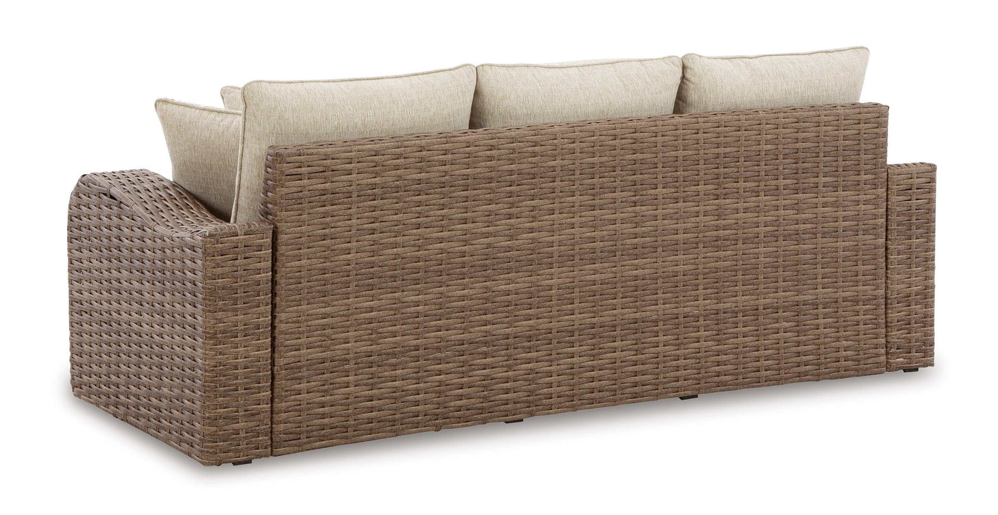 Sandy Bloom Beige Outdoor Sofa