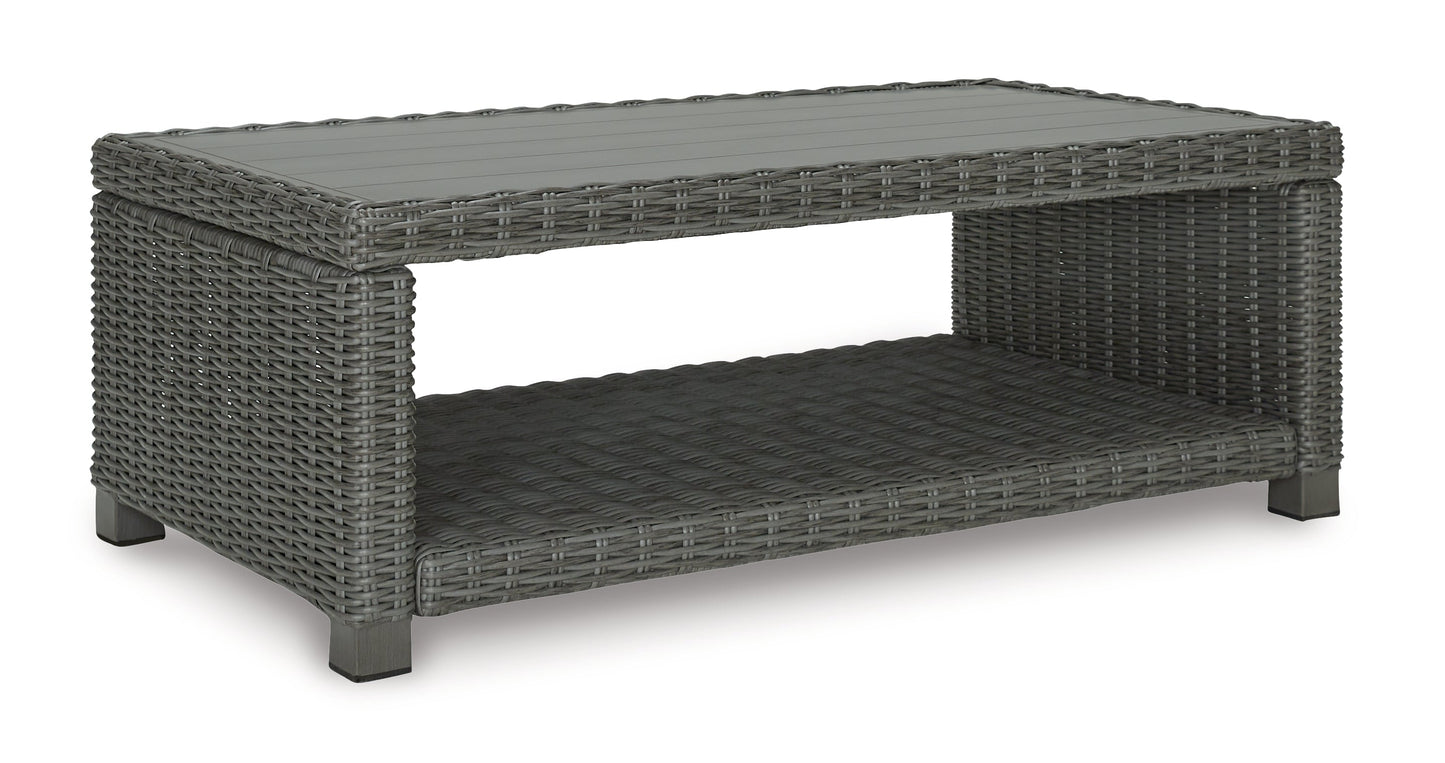 Elite Park Gray Outdoor Sofa, 2 Lounge Chairs and Coffee Table