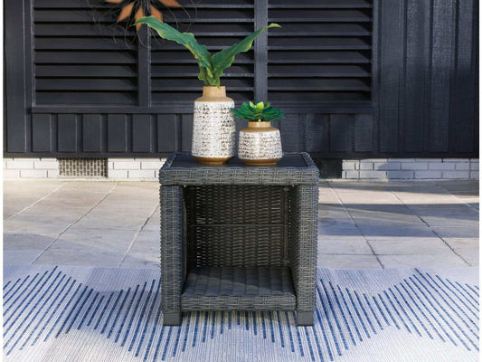 Elite Park Gray Outdoor End Table