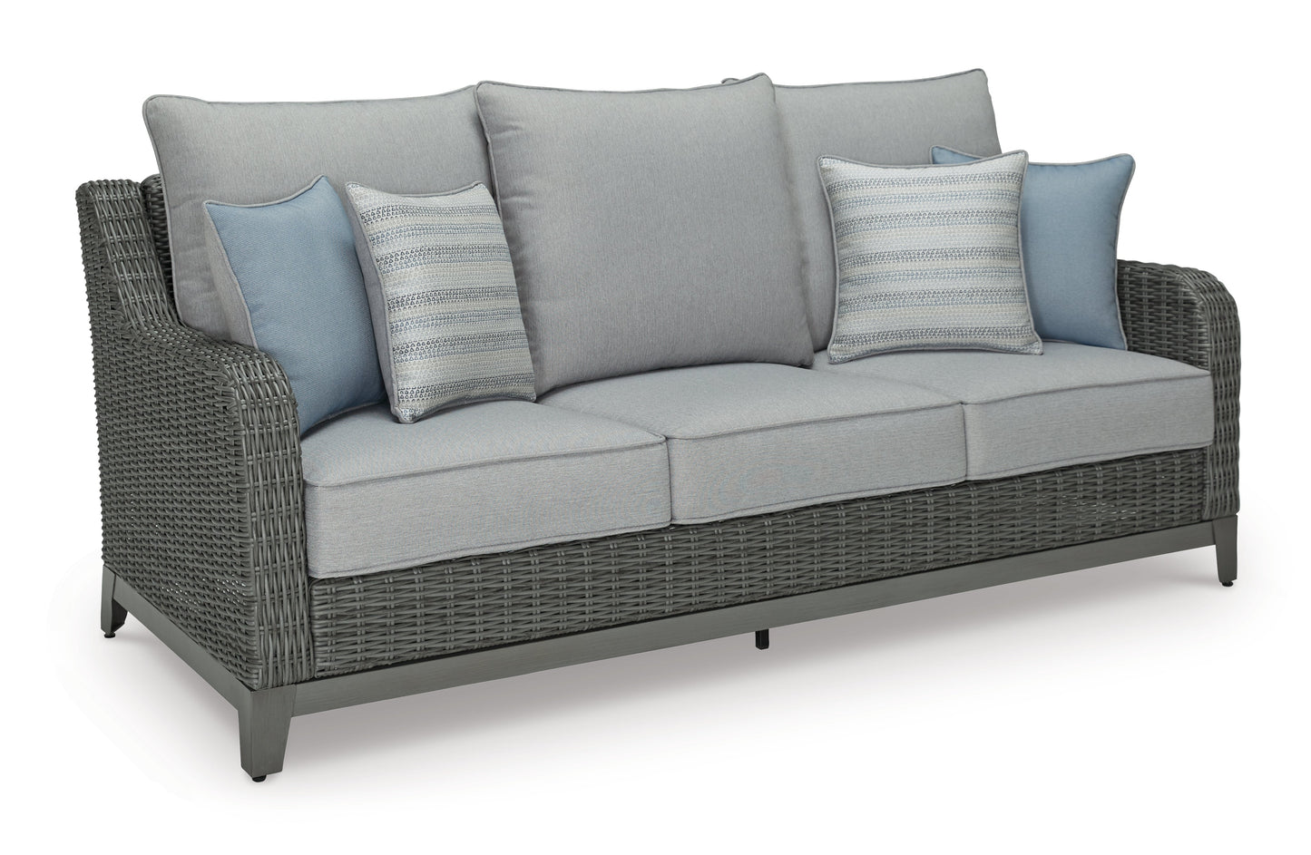 Elite Park Gray Outdoor Sofa, 2 Lounge Chairs and Coffee Table