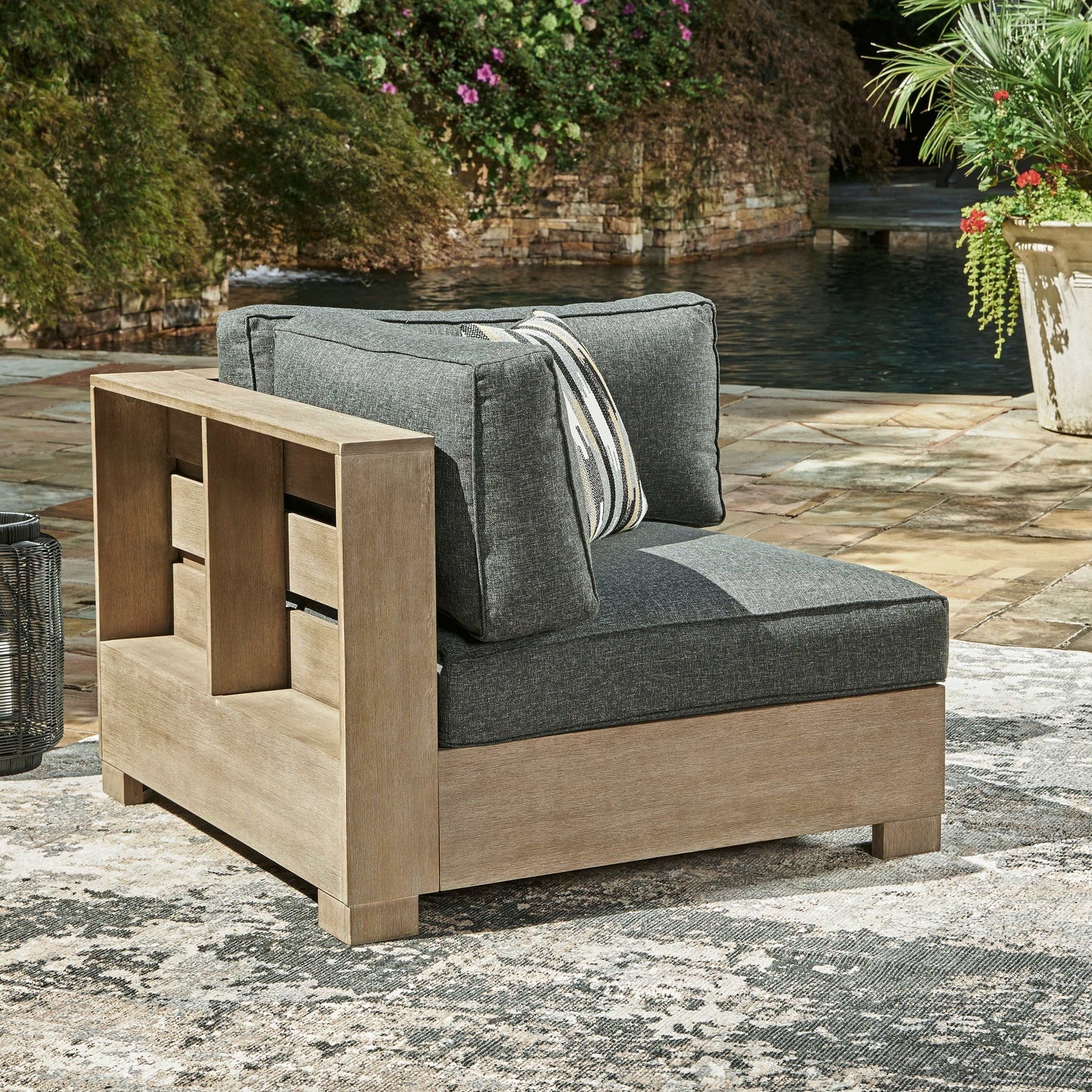 Citrine Park Brown & Charcoal Outdoor 6pc Set w/ Ottoman